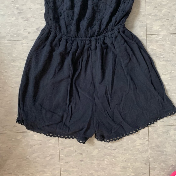 Navy Blue Halter Romper - Picture 7 of 8